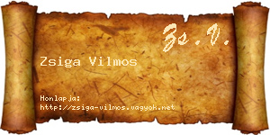 Zsiga Vilmos névjegykártya